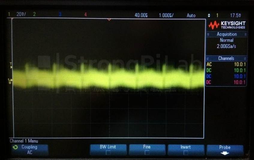 描述: 模糊的波形需要游標輔助測量